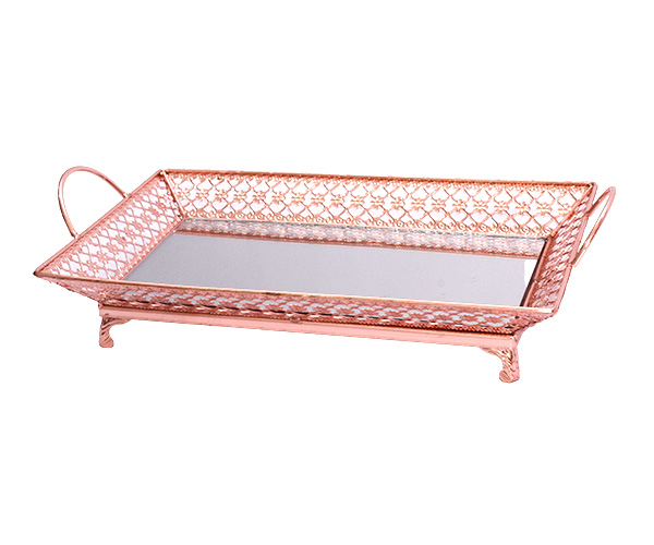 BANDEJA COBRE BORDADA RET 30X20