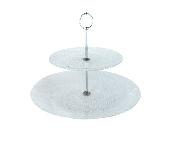 SUPORTE VIDRO ESCAMA 2 ANDARES D=33 A=22CM