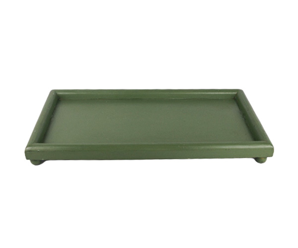 BANDEJA MADEIRA RET LACA VERDE 51X26CM