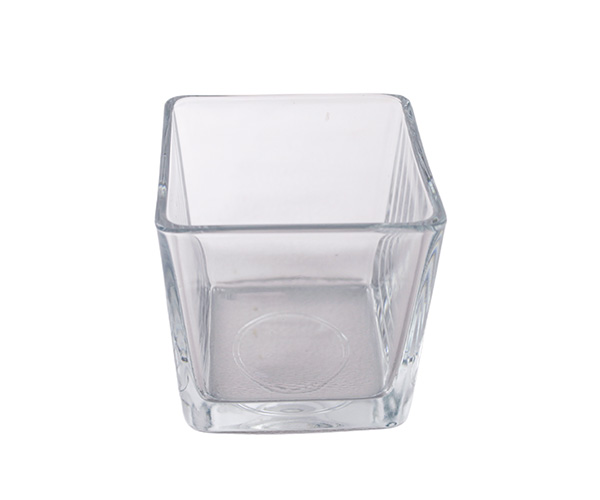 POTE VIDRO GROSSO QUADRADO D=13CM A=14CM