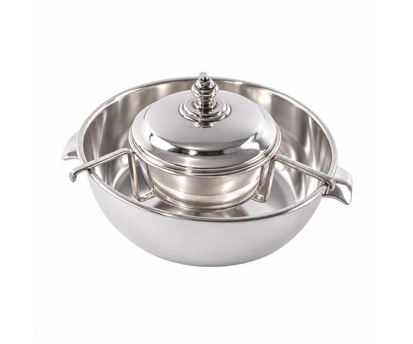 PORTA CAVIAR PRATA RED LISO 1 TAMPA 1 RECIP VIDRO