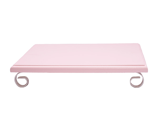BANDEJA MADEIRA RET LACA ROSA 30X20CM