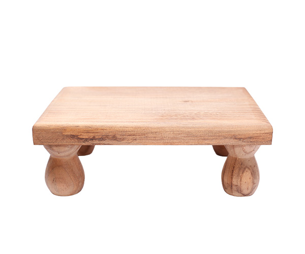 SUPORTE MADEIRA RET PE BOLA 35X26 A=12CM